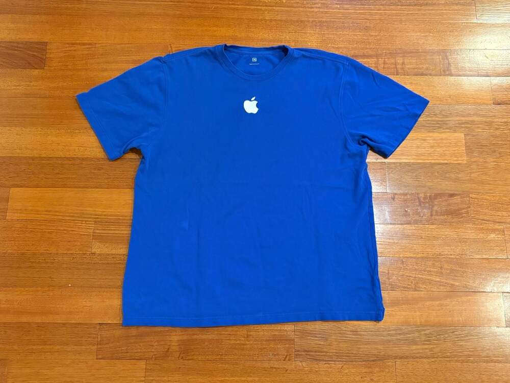 Apple Corporate Employee Pique T-Shirt Blue Size 2XL